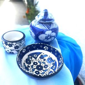 Комплект синя керамика