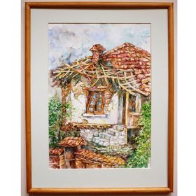 Картина, акварел на стара българска къща, Все красива