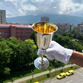 Посребрен и позлатен антикварен бокал, Елегантност