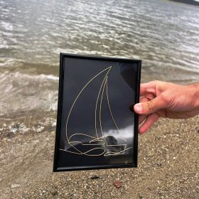 Картина с позлата, лодка