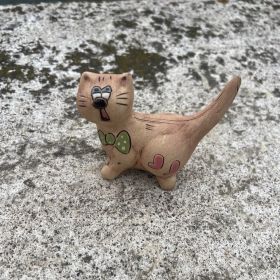 Котка, авторска малка пластика от керамика