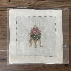 Бродирана ленена салфетка, Фаберже