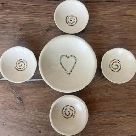 Ръчно изработен комплект от сапунен камък