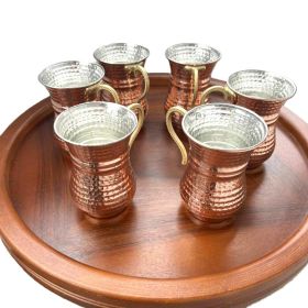 Изобилие - комплект 6 бр. чаши от кована мед