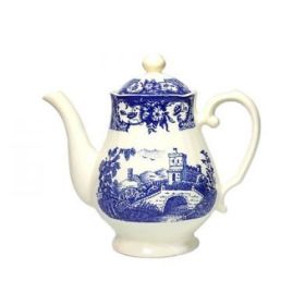 Елегантен чайник от английски син порцелан