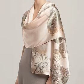 Аристократичен шал от 100% естествена, сатенирана коприна