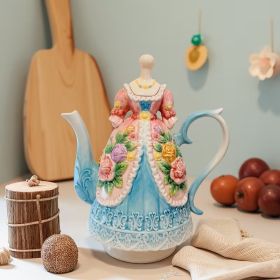 Елегантен китайски порцеланов чайник, ръчна изработка