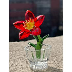 Кристална малка пластика на каменното цвете