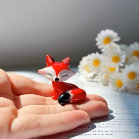 Седнала Лисана, фигурка от цветно стъкло тип Сваровски