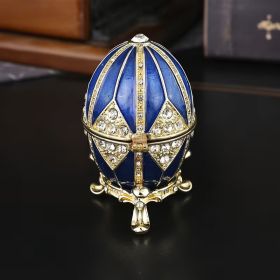 Великденско яйце, синьо,тип Фаберже