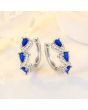 Оригинални сребърни обеци със сапфир