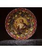Ръчно рисувана декоративна порцеланова чиния, In vino veritas
