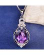Кралска елегантност, сребърно колие с естествен аметист