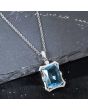 Сребърно колие с аквамарин