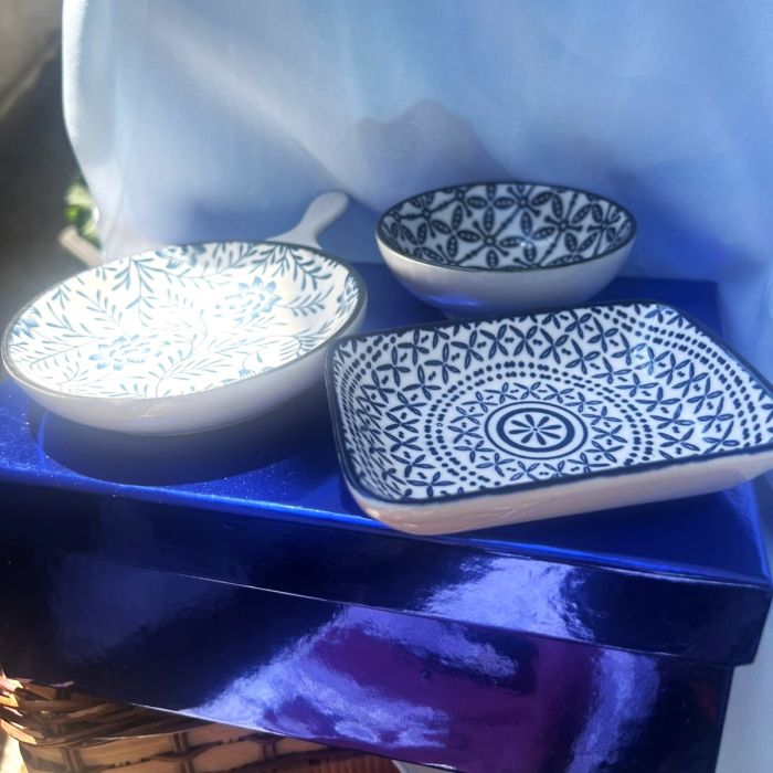 Комплект синя керамика