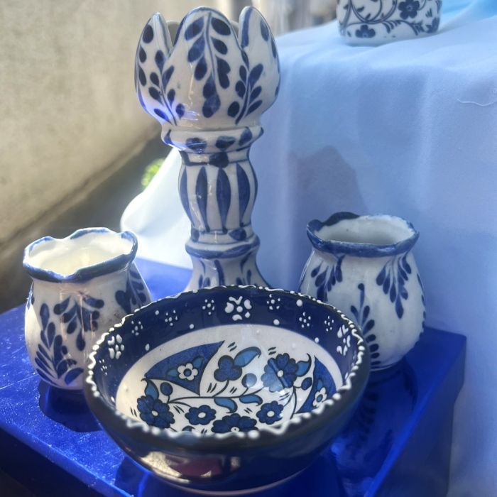 Интериорен комплект синя керамика