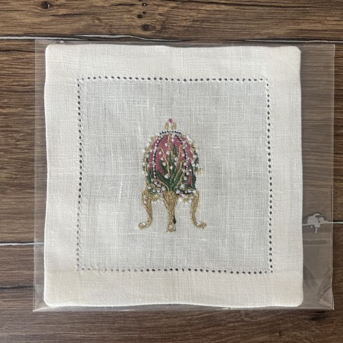 Бродирана ленена салфетка, Фаберже