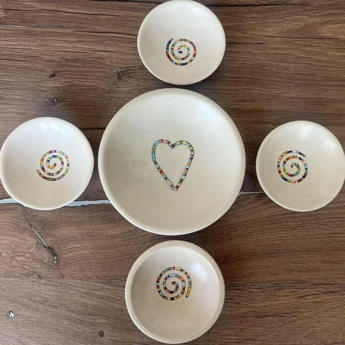 Ръчно изработен комплект от сапунен камък