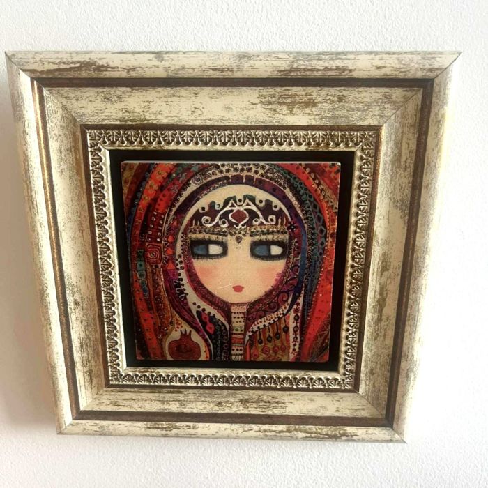 Невеста, картина, рисувана керамика