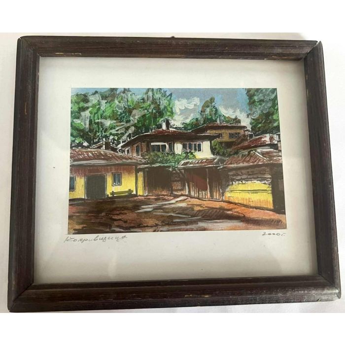 Картина с рамка, акварел