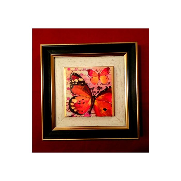 Картина, рисувана керамика, пеперудена любов