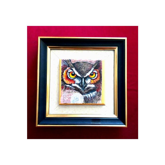 Картина, рисувана керамика, Бухалът-всезнайко