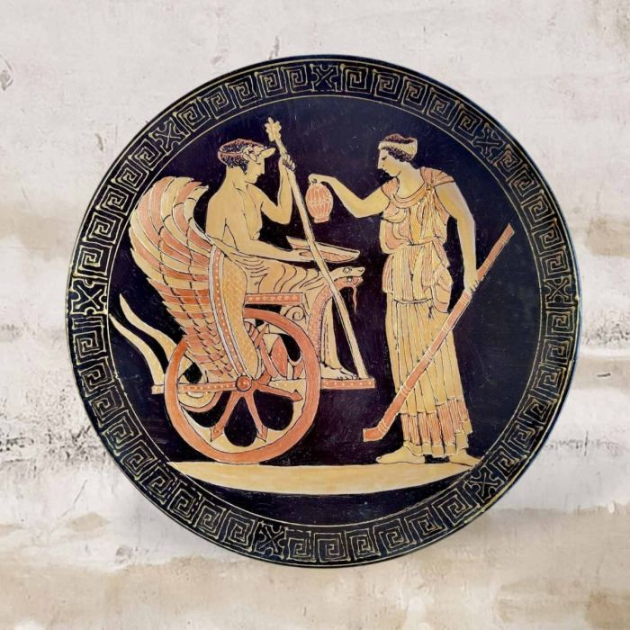 Ръчно рисувана керамична чиния Божествена инициация