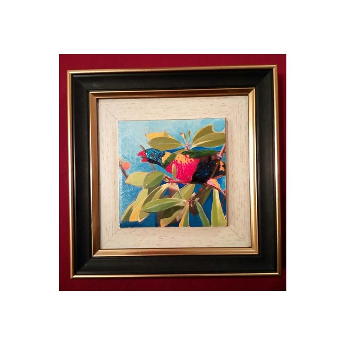 Керамична картина, папагал