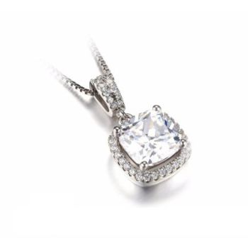 Колие от масивно сребро 925 с диамант - Радост 