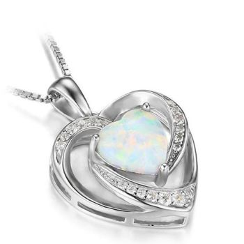 Сребърно колие с опал, Северно сияние