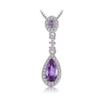 Сребърно колие с александрит