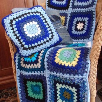 Възглавница, плетена на една кука