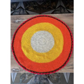 Слънце, покривка плетена на една кука