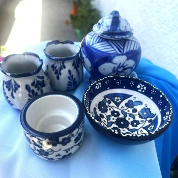 Интериорен керамичен комплект "Синя магия"