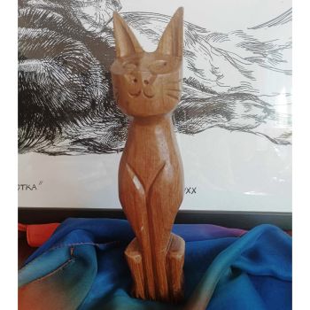 Котка, малка дървопластика