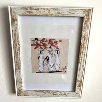 Академична пролет -картина, висококачествен принт с рамка