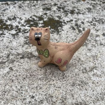 Котка, авторска малка пластика от керамика