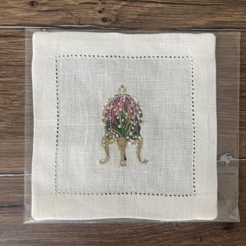 Бродирана ленена салфетка, Фаберже