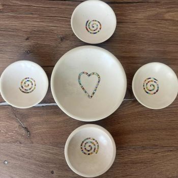 Ръчно изработен комплект от сапунен камък