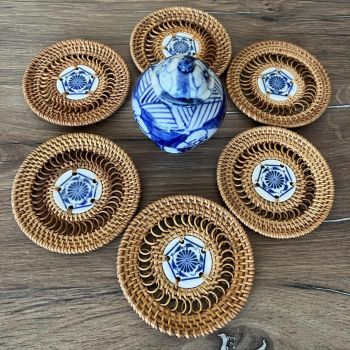 Комплект рисувана керамика, Синя приказка