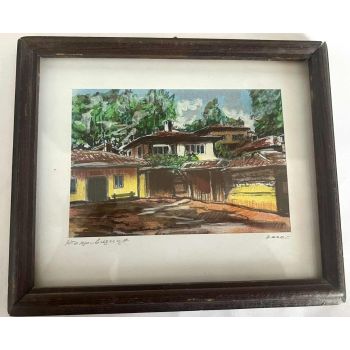 Картина с рамка, акварел