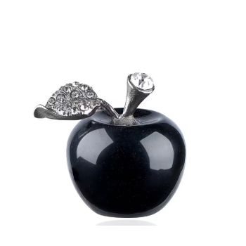 Ябълка, ръчно изработена от естествен черен обсидиант