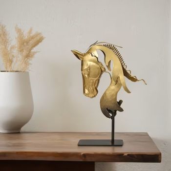 Метална пластика на глава на кон