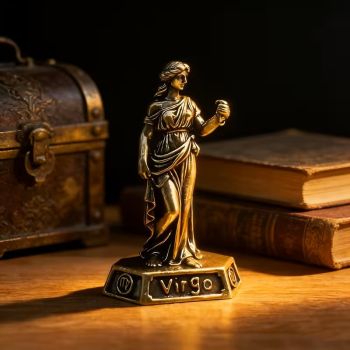 Дева - метална малка пластика