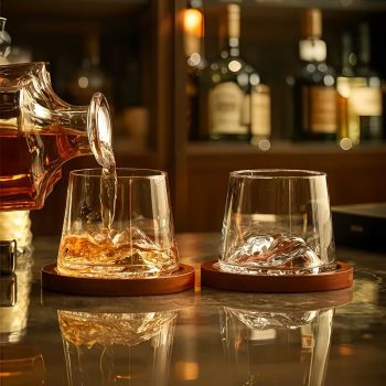 Сервиз от 6 бр.кристални чаши за целителите на уиски