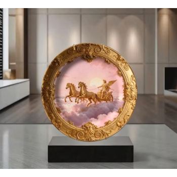 Ръчно рисувана декоративна порцеланова чиния, Към победата с богинята Нике