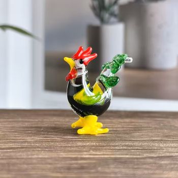 Фигурка от цветно стъкло тип Мурано, петел