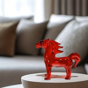 Фигурка от цветно стъкло тип Мурано, конче