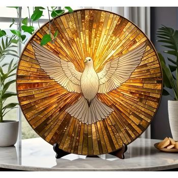 Цветно пано, витраж,  Гълъбът на мира