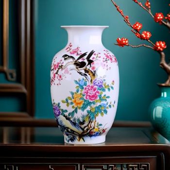 Ръчно рисувана порцеланова ваза, Пролетна песен